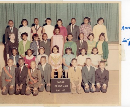 Annette Britton’s fourth grade class photo, taken in 1968 at Dodge Elementary School