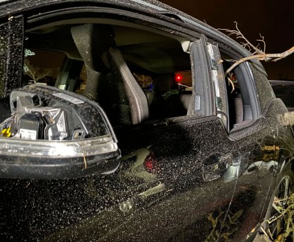 Cars and buildings were damaged near the Clay Madsen Recreation Center on Gattis School Road in Round Rock.