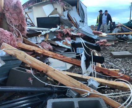 A tornado ripped through Elgin and left behind piles of damaged homes and other buildings. Crews from the National Weather Service will be out there to determine the intensity of the tornado Tuesday.