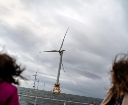 Turbines at America’s first offshore wind farm