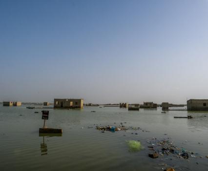 A flooded neighborhood in Senegal