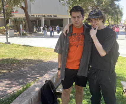 Fernando and Mike, two UNLV students, shared their experiences using cannabis in a state where it is legal for recreational use and readily available from both legal and illegal suppliers. Photo by Violet Jira.