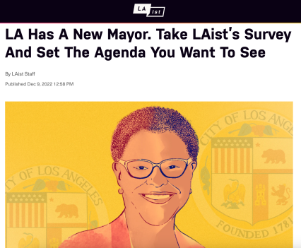 LA Has a New Mayor Article Screenshot