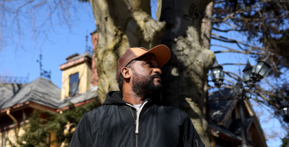 Edson DaSilva grew up on Monadnock Street in Uphams Corner and played baseball beneath the beech tree in neighbor Bob Haas’s yard. DaSilva is part of the DePina clan, a family of Cape Verdean immigrants who once owned houses up and down the street. Jessica Rinaldi/Globe Staff
