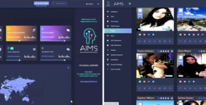 The AIMS platform, which hosts Jorge's army of avatars. The profile pictures seem to have been stolen.