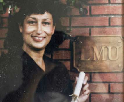 Wendy Winston in a photo taken when she graduated from Loyola Marymount University at age 43 in the 1990s.