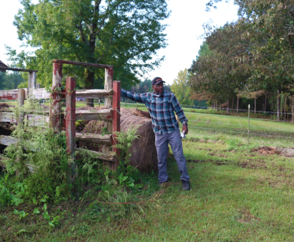 Black man working on Mississippi farm.