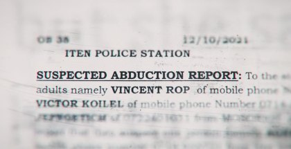 Photo of a police report on the suspected abduction of Kenyan runner