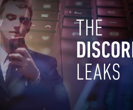 Cover photo for video of a man taking a selfie with keyboard overlay. Video title: "The Discord Leaks"