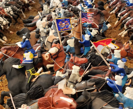 Group of toy horses