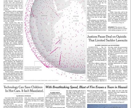 Still image of a New York Times article in a newspaper