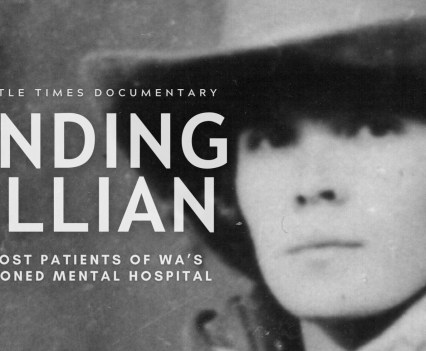 A still shot of the title card for a the documentary, "Finding Lillian"