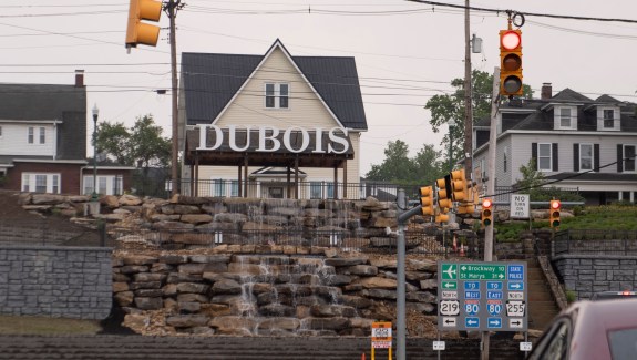 The DuBois sign, which is four feet tall and sits above DuBois Avenue, was constructed thanks to $2.3 million in federal, state, and city funding that Herm Suplizio oversaw.