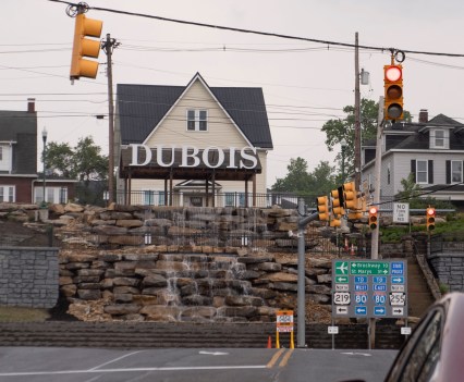 The DuBois sign, which is four feet tall and sits above DuBois Avenue, was constructed thanks to $2.3 million in federal, state, and city funding that Herm Suplizio oversaw.